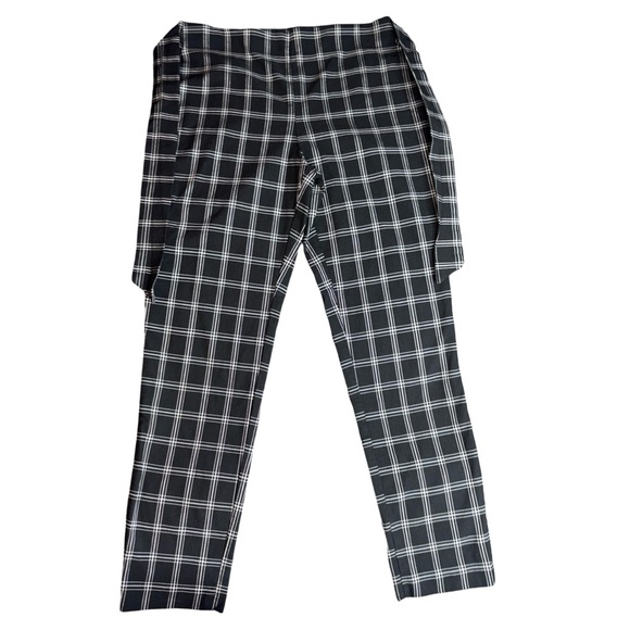 Jules & Leopold Black Plaid Tie Waist Pants Size L Work Career Pants - Picture 3 of 9